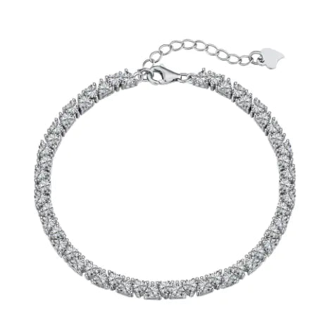 S925 Sterling Silver Hip Hop Zircon Bracelet