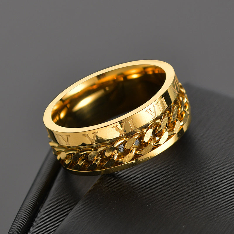 Roman Numbers Spinner Rings - AlburyMart