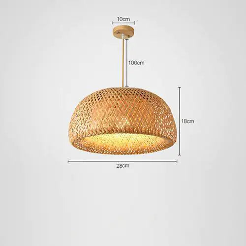 Woven Bamboo Pendant Light - AlburyMart