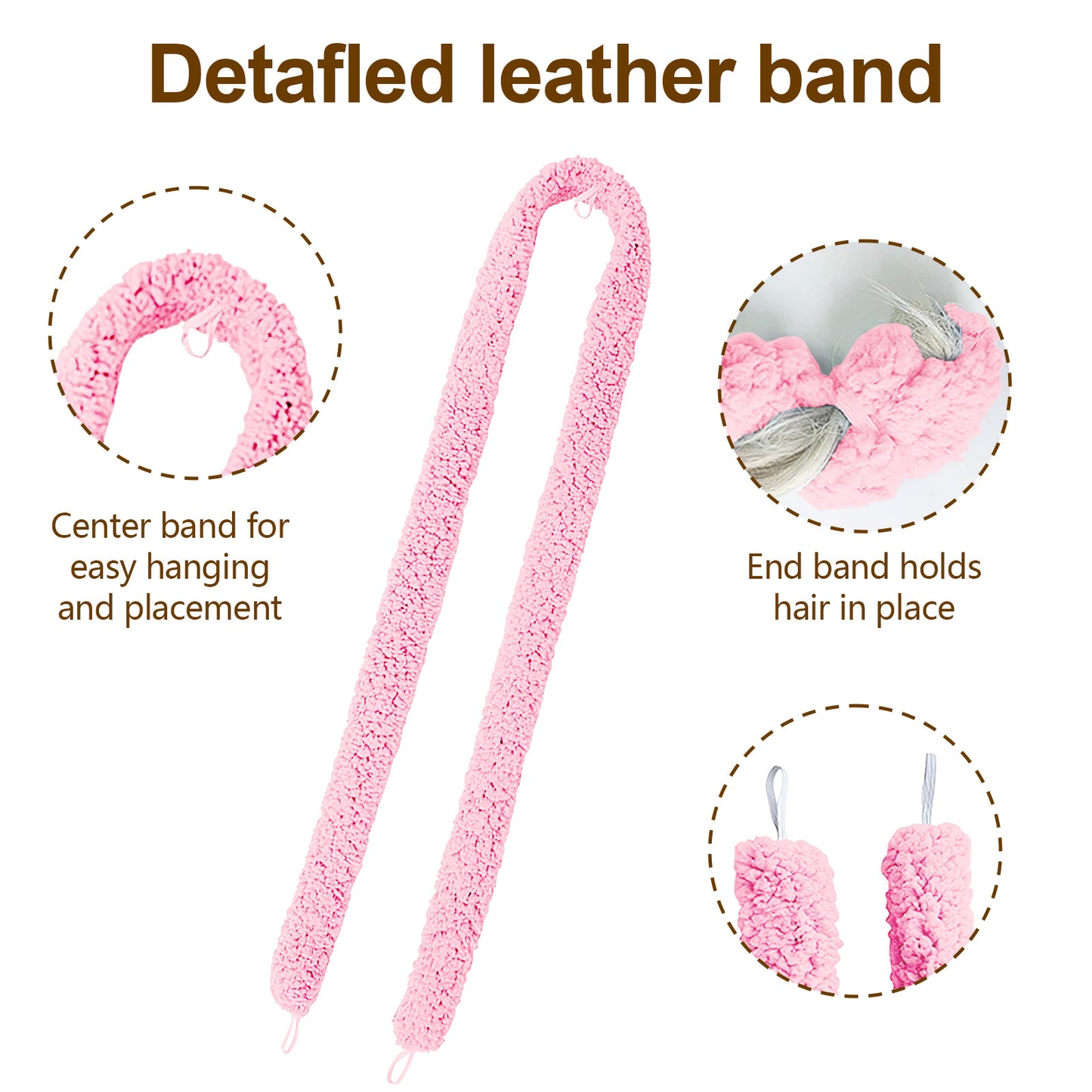 Satin Heatless Hair Curler, Lazy Natural Soft Wave DIY Heatless Curls For Sleep In Overnight, For All Hair Types