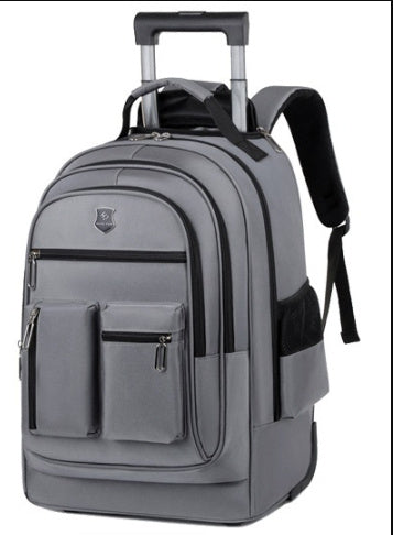 Trolley Backpack Ultra-light Trolley Bag Large Capacity Single-directional Wheel - AlburyMart