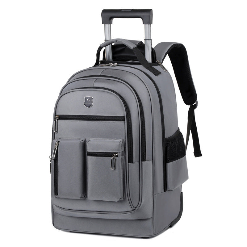 Trolley Backpack Ultra-light Trolley Bag Large Capacity Single-directional Wheel - AlburyMart