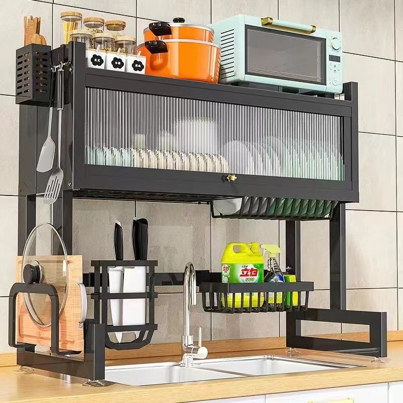 Kitchen Sink Storage Stand Surface Washed Bowl And Chopstick Rack Storage Household Drain Basket Rack - AlburyMart