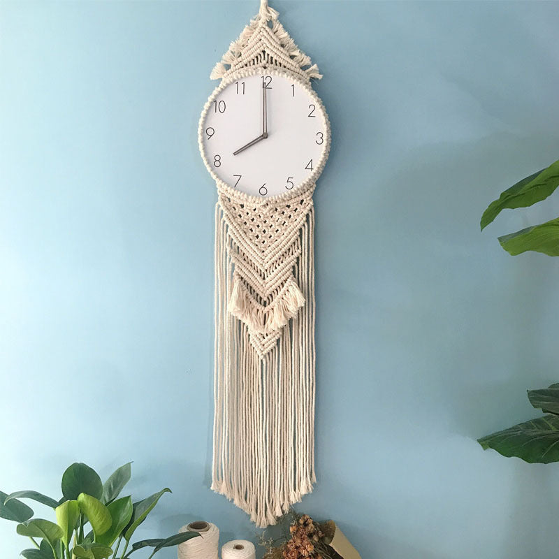Creative Wall Clock Woven Tapestry Clock Clock - AlburyMart