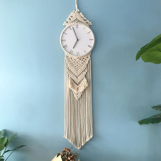 Creative Wall Clock Woven Tapestry Clock Clock - AlburyMart