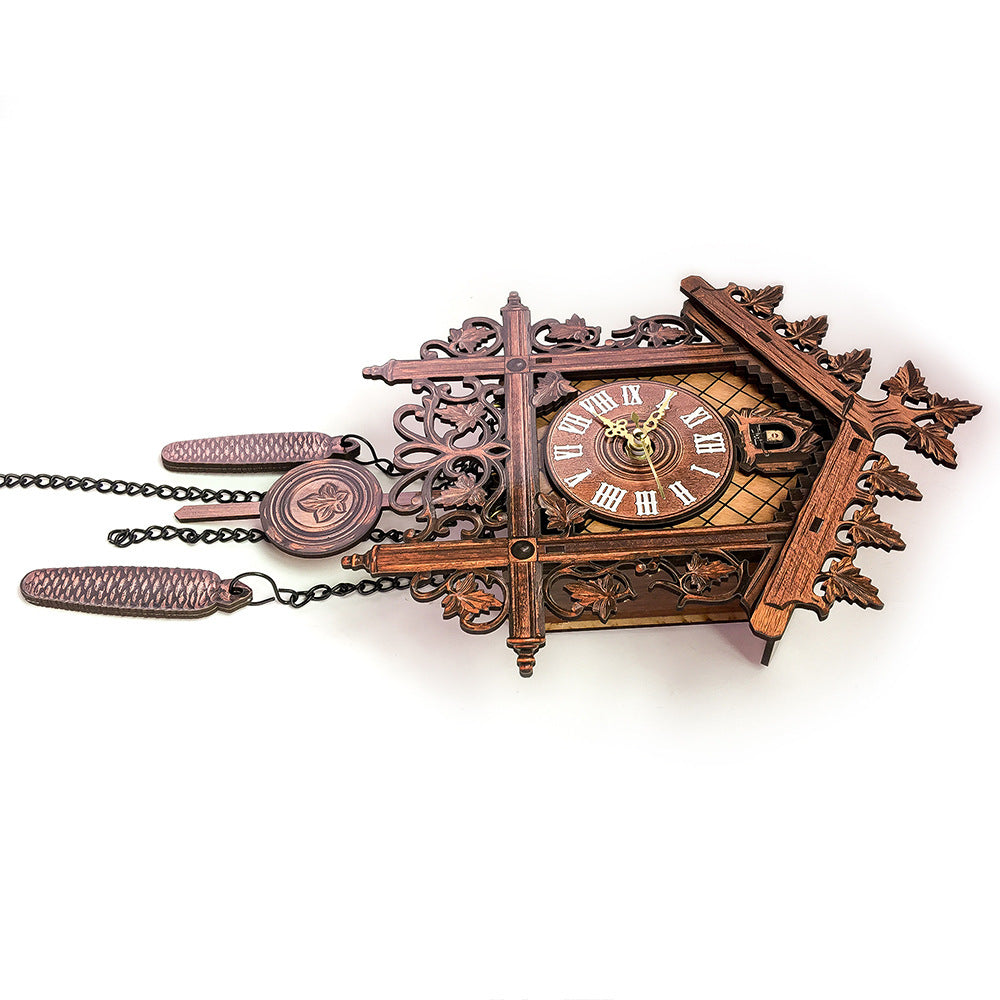 Vintage Wooden Hanging Cuckoo Wall Clock For Living Room Home Restaurant Bedroom Drop Ship - AlburyMart