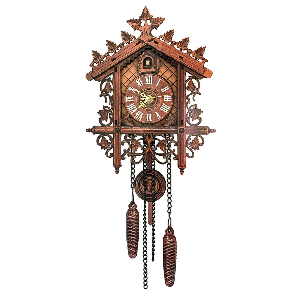 Vintage Wooden Hanging Cuckoo Wall Clock For Living Room Home Restaurant Bedroom Drop Ship - AlburyMart