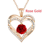 Rose Flower Pendant Necklace