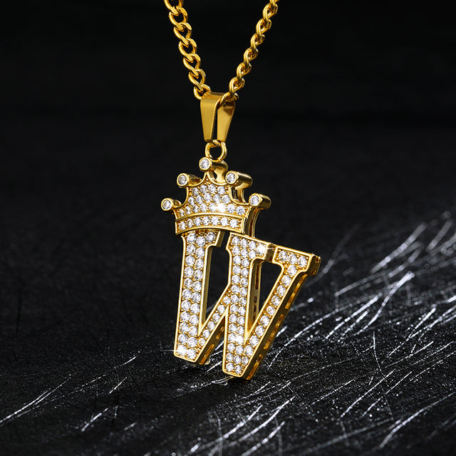 Zircon Alphabet Necklace - AlburyMart