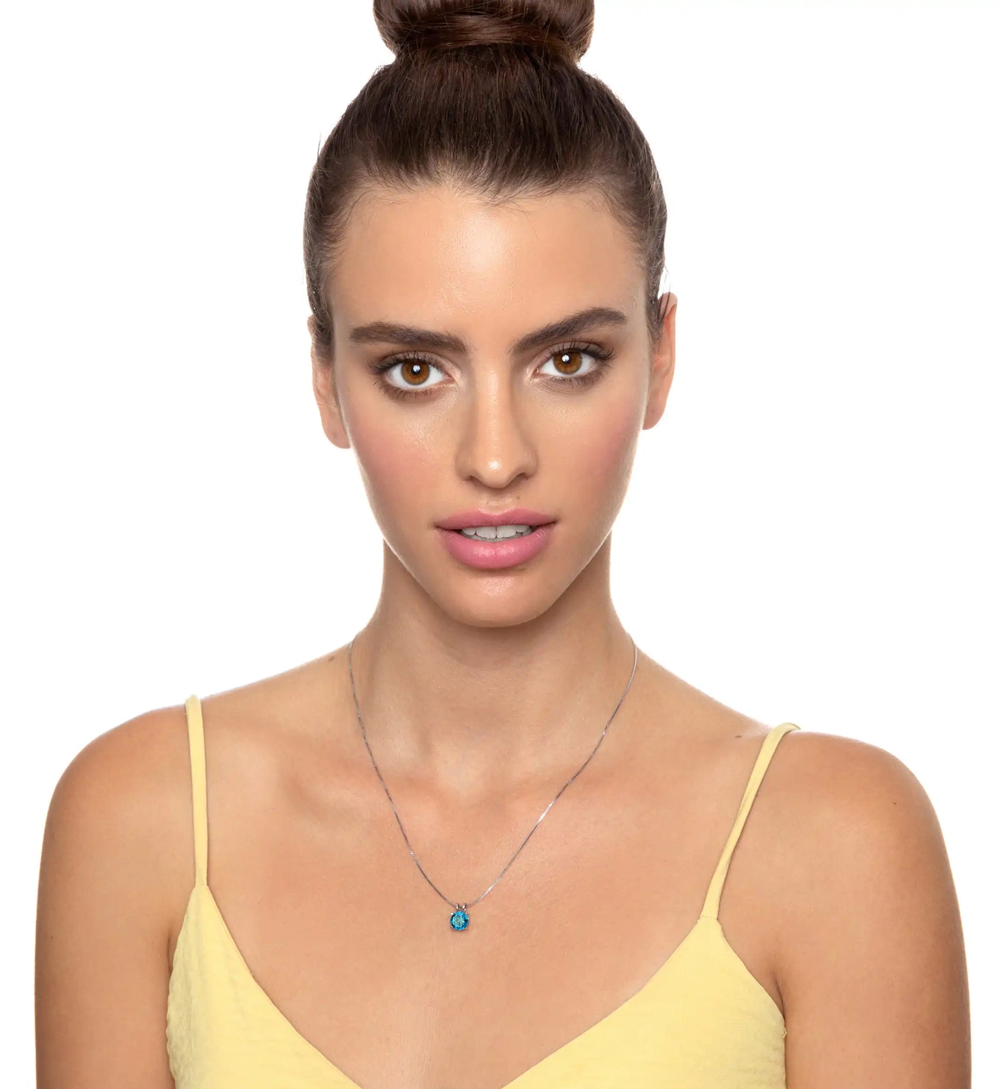 Ana Bekoach Jewelry -  925 Sterling Silver Necklace Kabbalah Solitaire Pendant 24k Gold Inscribed - AlburyMart