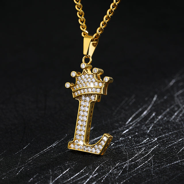 Zircon Alphabet Necklace - AlburyMart