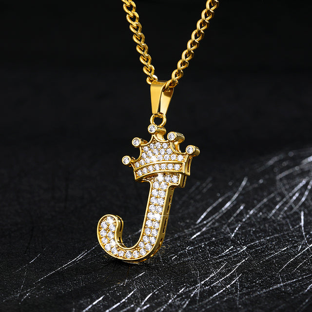 Zircon Alphabet Necklace - AlburyMart