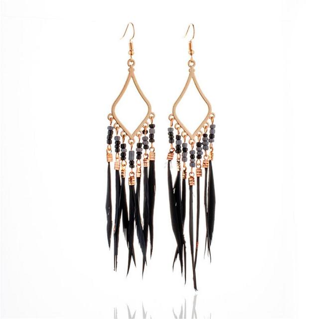 Tassels Feather Earrings - AlburyMart
