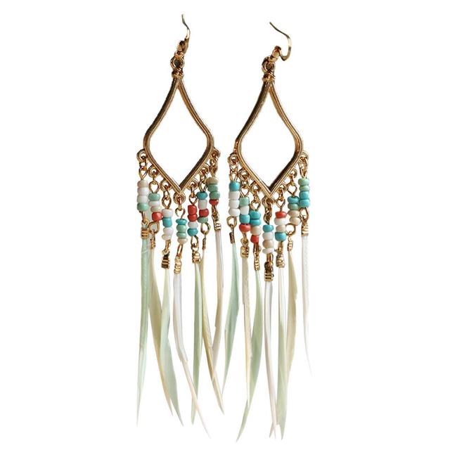 Tassels Feather Earrings - AlburyMart