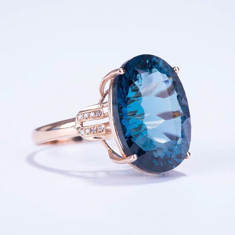 Imitation Sapphire Peacock Color Treasure Ring for Women