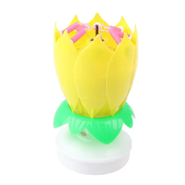 Lotus Music Birthday Candle