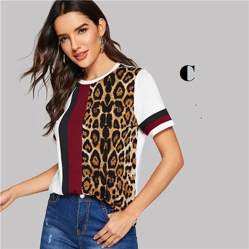 Summer Leisure Ladies T-Shirt Tops - AlburyMart