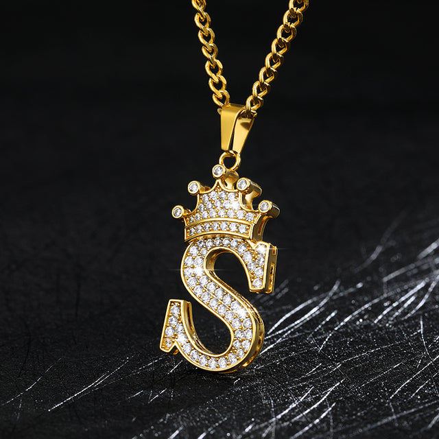 Zircon Alphabet Necklace - AlburyMart