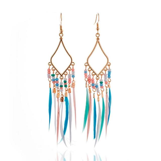 Tassels Feather Earrings - AlburyMart