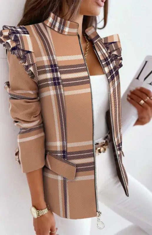 Long Sleeve Printed Coat - AlburyMart