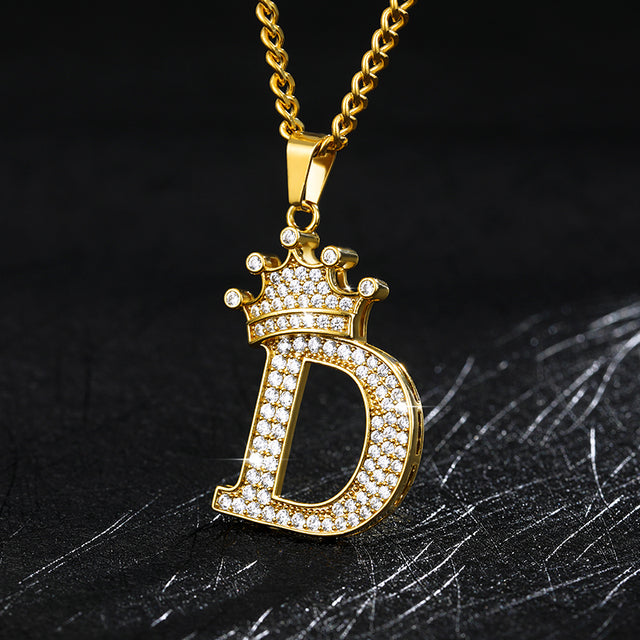Zircon Alphabet Necklace - AlburyMart