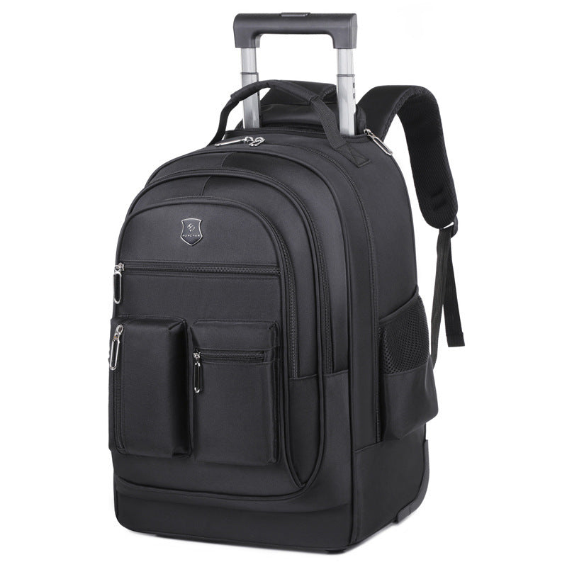 Trolley Backpack Ultra-light Trolley Bag Large Capacity Single-directional Wheel - AlburyMart
