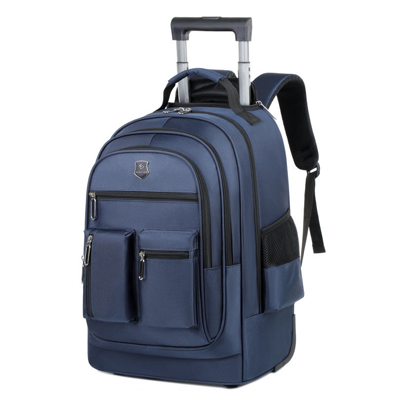 Trolley Backpack Ultra-light Trolley Bag Large Capacity Single-directional Wheel - AlburyMart