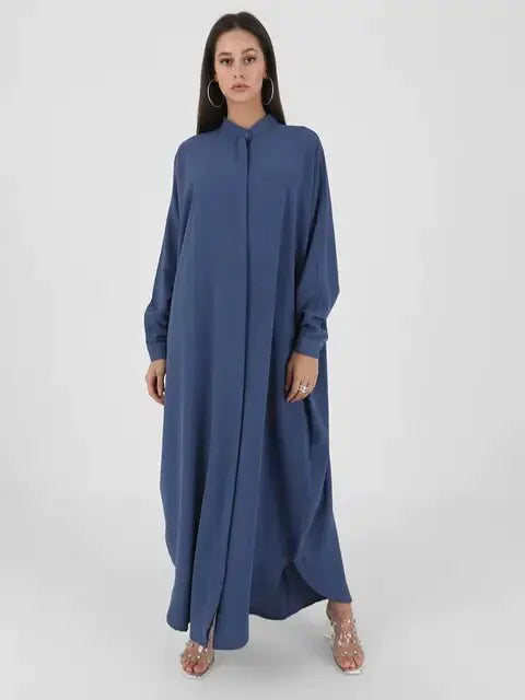 Fashion Single Breasted Muslim Dresses - AlburyMart