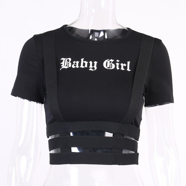 Crop Top O-Neck T-shirt - AlburyMart