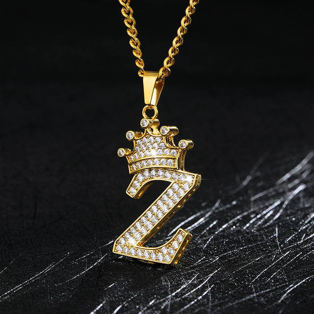 Zircon Alphabet Necklace - AlburyMart