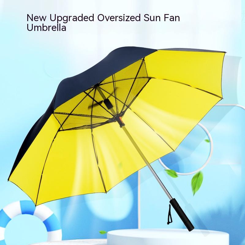 USB Power Bank Umbrella With Fan Summer Cooling - AlburyMart