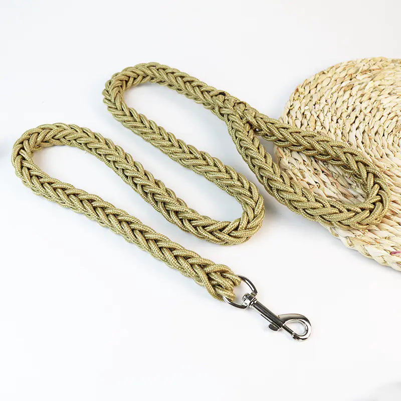 Woven Eight-Strand Dog Leash with Hand Grip