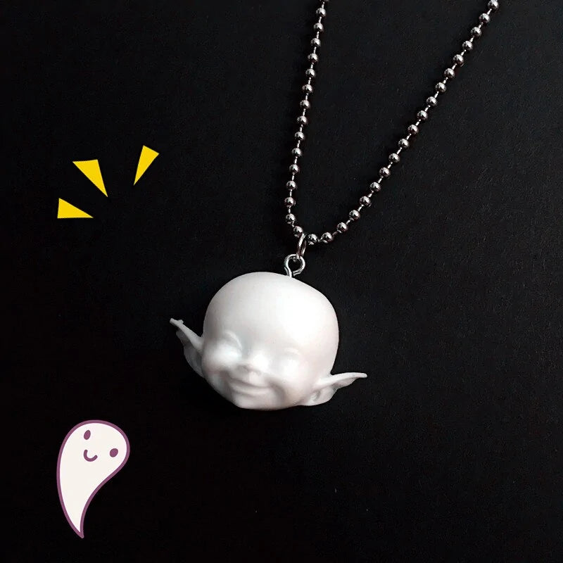 Handmade Angel Face Resin Dangle Earrings: Creative Jewelry Gift - AlburyMart