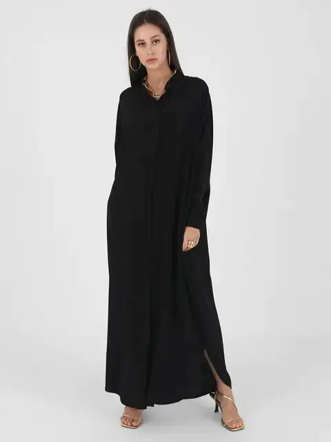 Fashion Single Breasted Muslim Dresses - AlburyMart