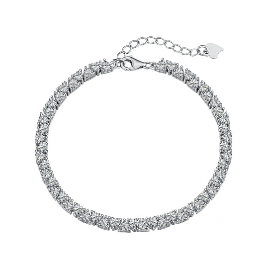 S925 Sterling Silver Hip Hop Zircon Bracelet