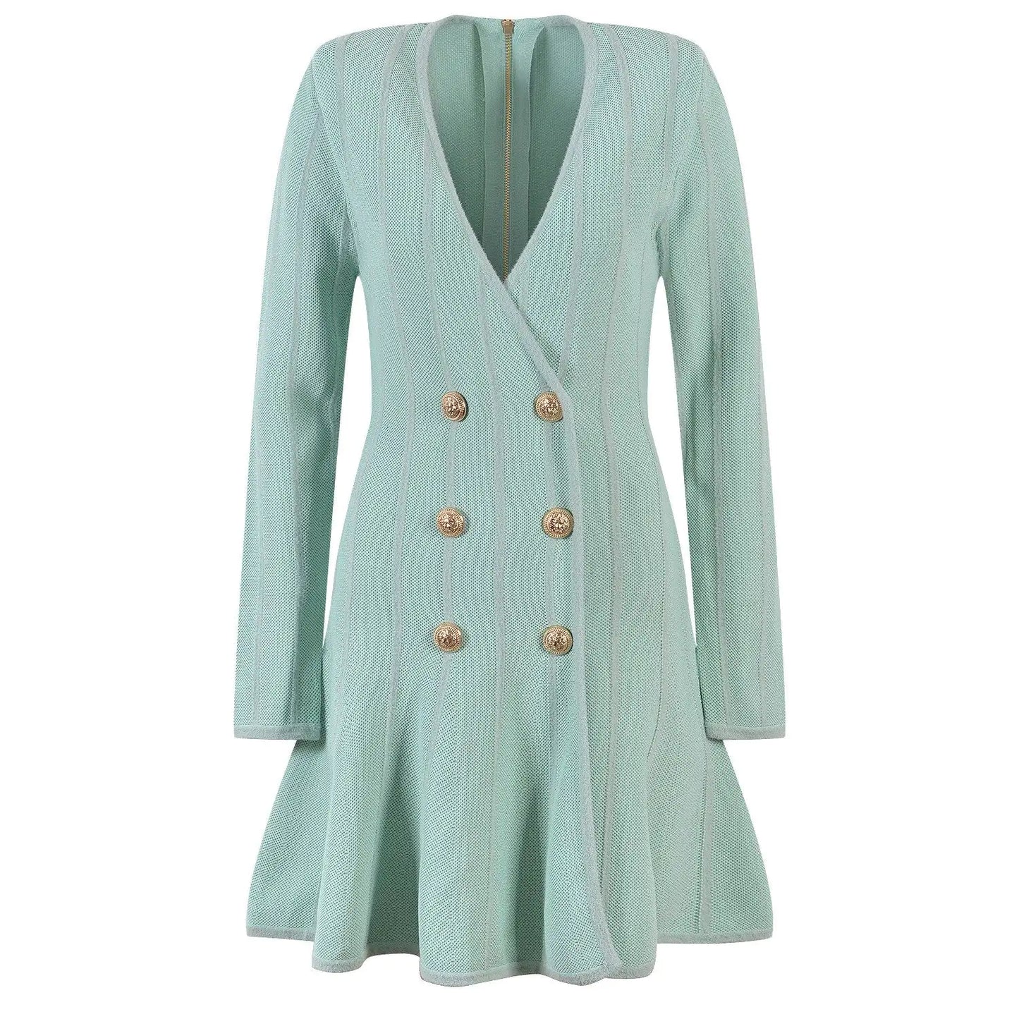 Double-Breasted Mini Dress - AlburyMart