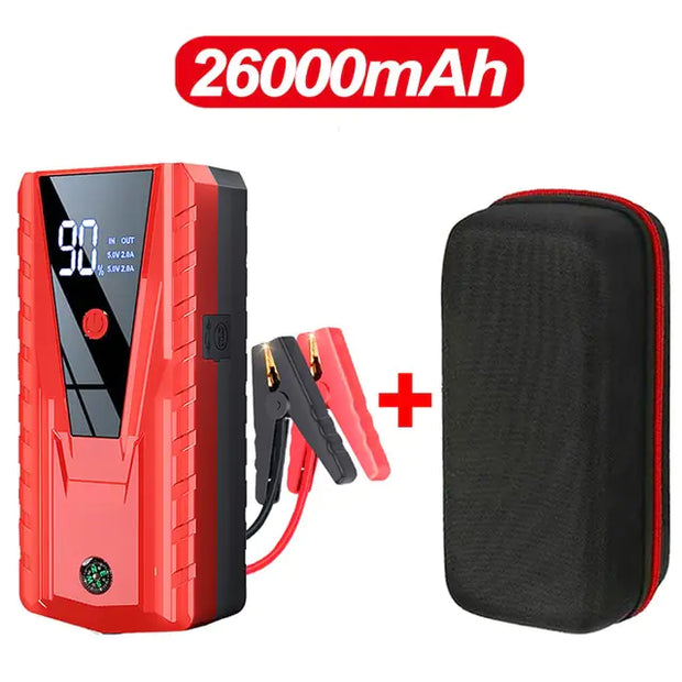 26000mAh/20000mAh Car Jump Starter 1000A 12V Output Portable Emergency Start-up Charger for Cars Booster Battery Starting Device