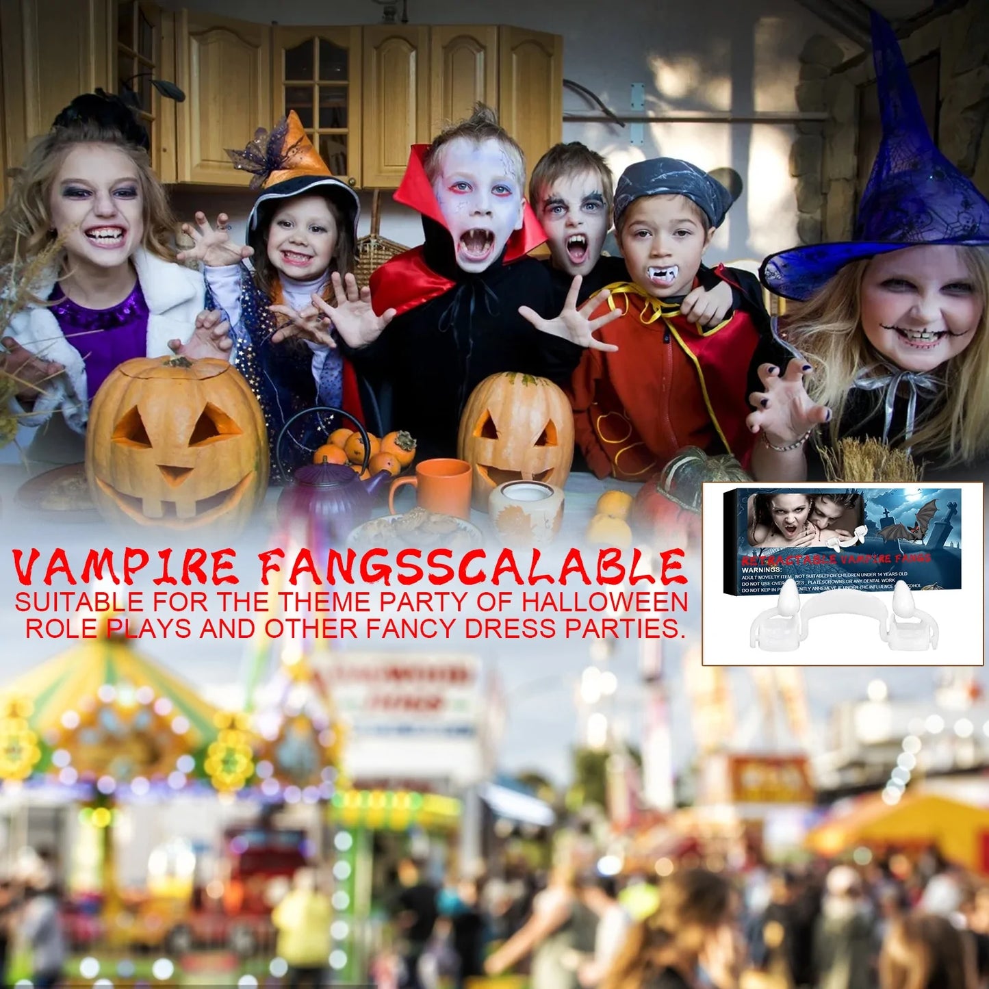 Halloween Teeth Decor Vampire - AlburyMart