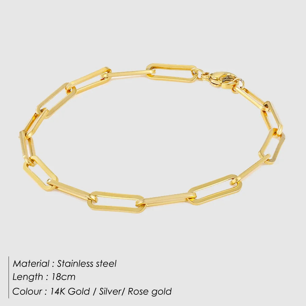 Women's Stainless Steel Curb Cuban Link Bracelet by Davieslee Jewelry - AlburyMart