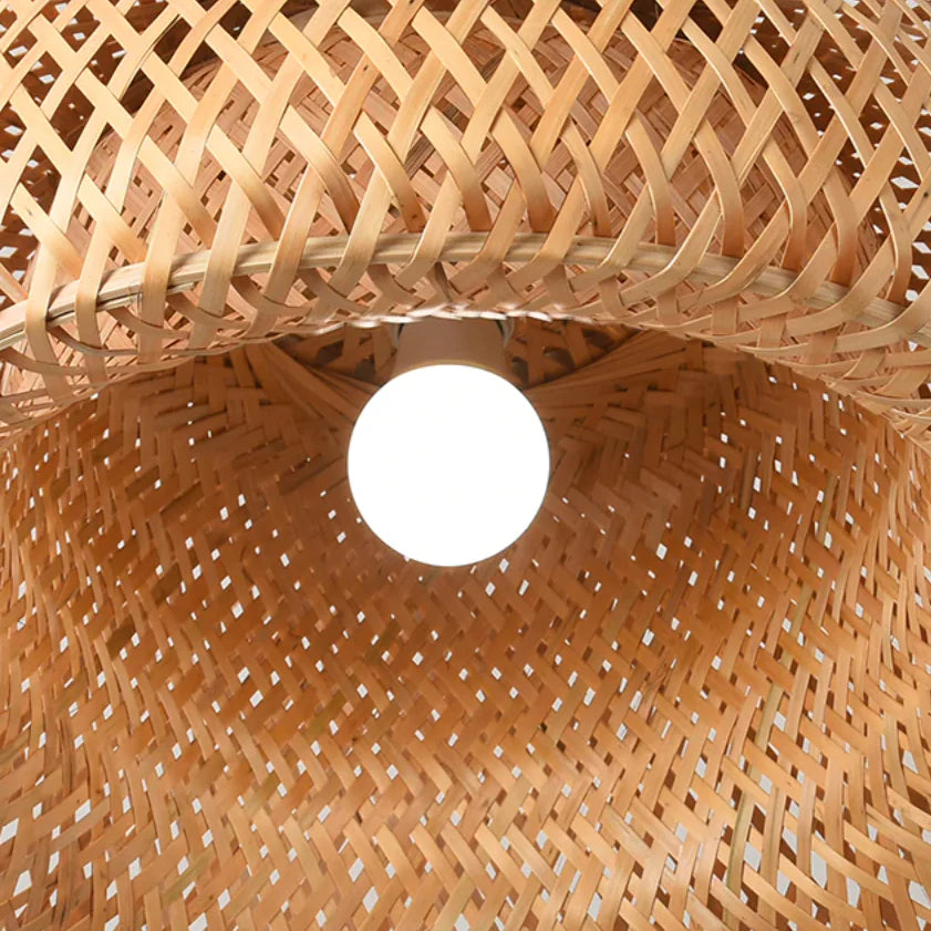 Woven Bamboo Pendant Light - AlburyMart