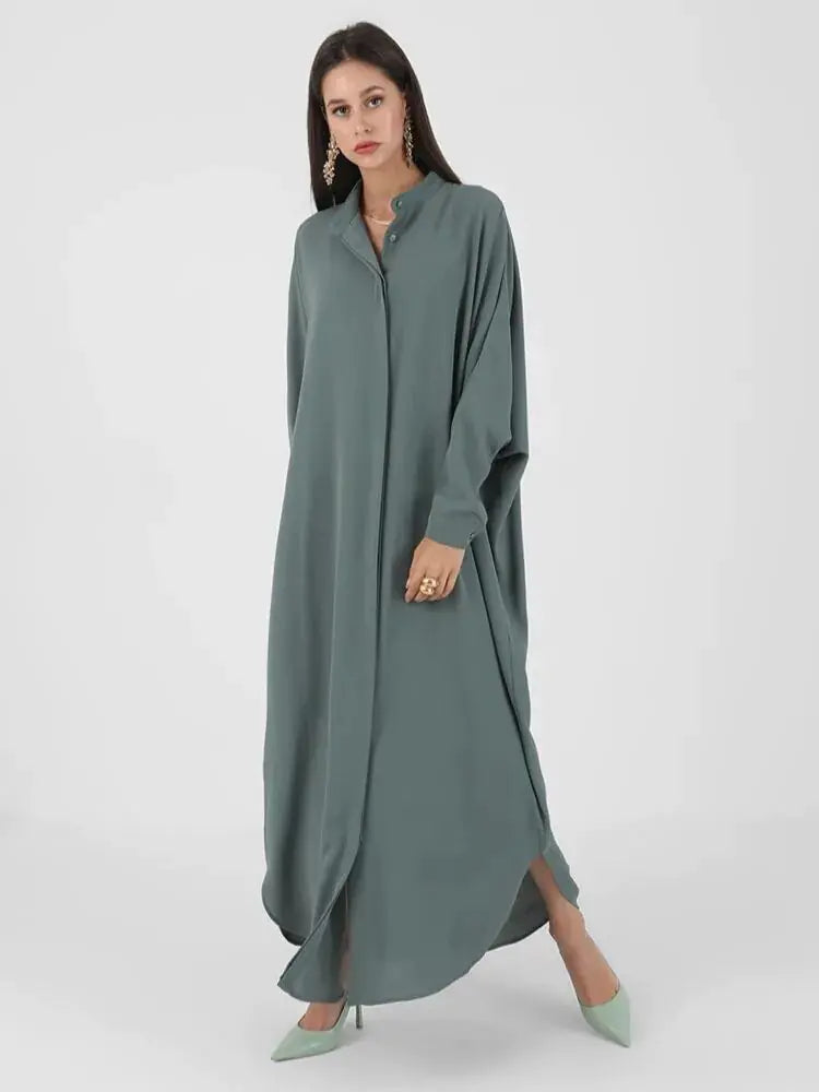 Fashion Single Breasted Muslim Dresses - AlburyMart