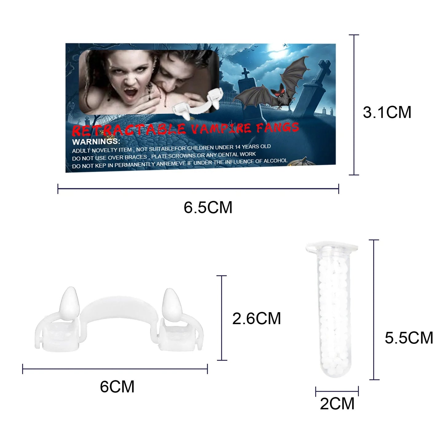 Halloween Teeth Decor Vampire - AlburyMart