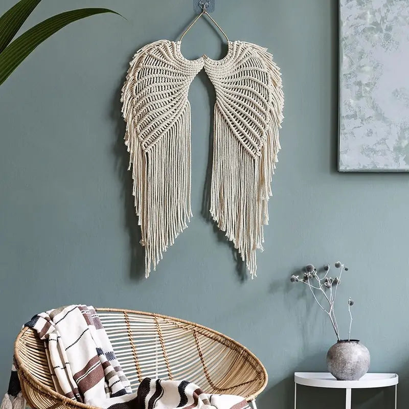 Woven Angel Wings Hanging Decor - AlburyMart