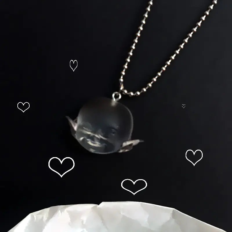 Handmade Angel Face Resin Dangle Earrings: Creative Jewelry Gift - AlburyMart