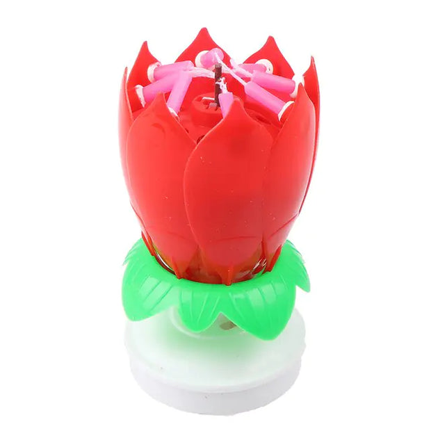 Lotus Music Birthday Candle