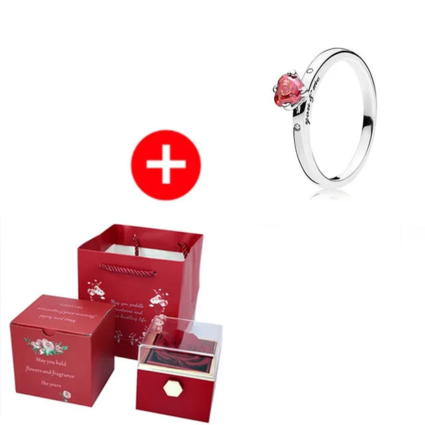 New Valentine Eternal Rose Jewelry Ring Box