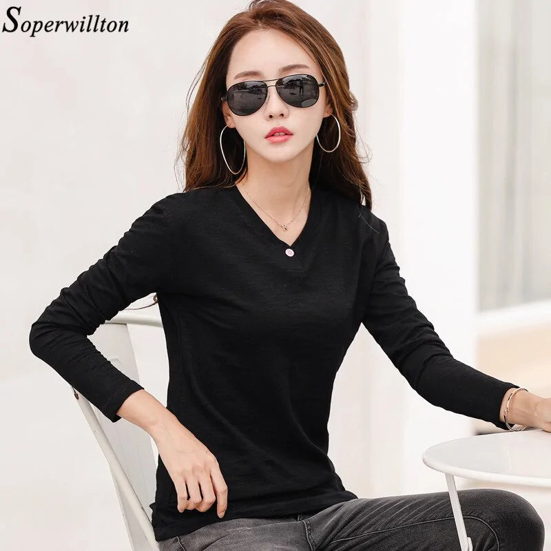Autumn Ladies Tops Tee Shirt Femme, Ladies tee shirts, Women's tops, Casual ladies tops, Femme tee shirt, Stylish women’s t-shirts, Trendy ladies tops - AlburyMart