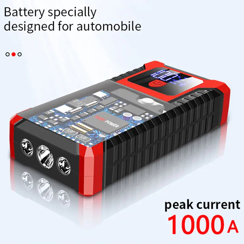 26000mAh/20000mAh Car Jump Starter 1000A 12V Output Portable Emergency Start-up Charger for Cars Booster Battery Starting Device - AlburyMart