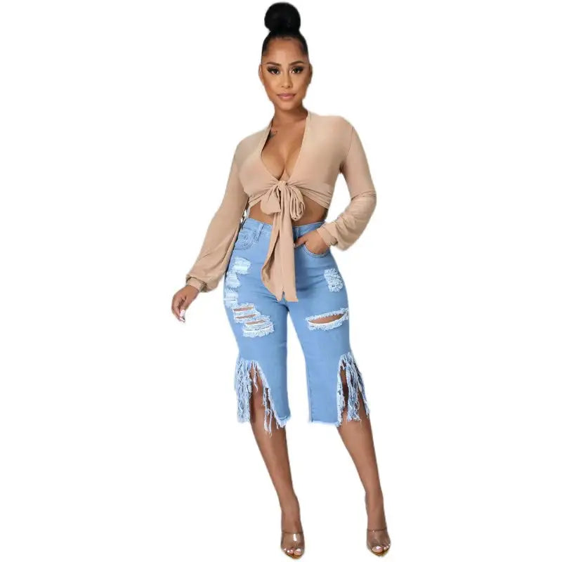 Denim Medium Ladies Pants - AlburyMart