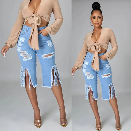 Denim Medium Ladies Pants - AlburyMart